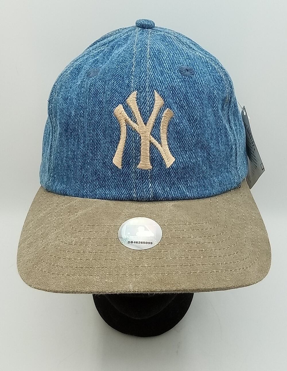 Vintage 90's New York Yankees Logo 7 Denim Cap Strapback